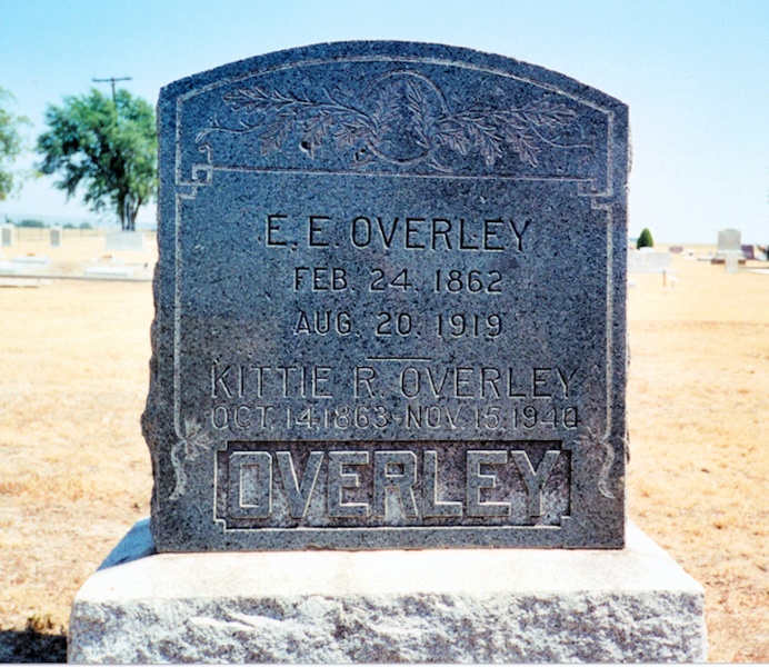 E E OVERLY
FEB 24, 1862
AUG 20, 1919
KITTIE R OVERLEY
OCT 14, 1863
NOV 15, 1940 OVERLY_E E and Kittie.jpg