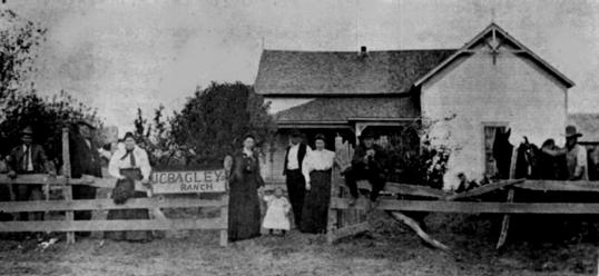 J. C. and Nancy Bagley came to Swisher County in 1889 from Falls County, and filed on land 12 miles west of Kress. They had seven children: Mollie (married J. B. Gayler); James E. (married Vina Henderson); Amanda, who died at an early age; George (married Mae Wilkins); Al Bright (married Pearl Matlock); William Thomas (married Helen Herndon); and Lottie (married Robert McDaniel). At one time there was a Bagley School about 2 miles east of the Center Plains School. J. C. moved into Kress and built a general merchandise store called J. C. Bagley General Store. He donated the land for a new Baptist Church. Many members of the Bagley family are buried in Rose Hill Cemetery bagley.jpg