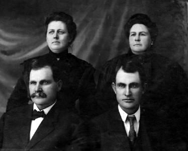 John Wesley & Mattie Estelle (JACKSON) RUSH and S. F. & Jennie (FLORES) RUSH
Mattie RUSH and Mrs. Sam LOFTIN canvassed the county for money to build the first church in Tulia. Mr. RUSH was treasurer of Swisher County for six years. They were members of the Methodist Church.
S. F. and Jennie FLORES were lifelong benefactors of Swisher County, supporting all its worthy endeavors. They gave generously to Swisher Memorial Hospital and to the Baptist Church. A memorial addition to the church was named for Jennie FLORES. rshfls.jpg