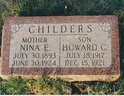 Howard C and Nina E CLAYTON CHILDERS