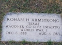Headstone Armstrong Rohan