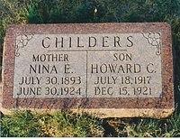Howard C and Nina E Clayton Childers