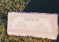 Joseph F and Julia Ann Brown